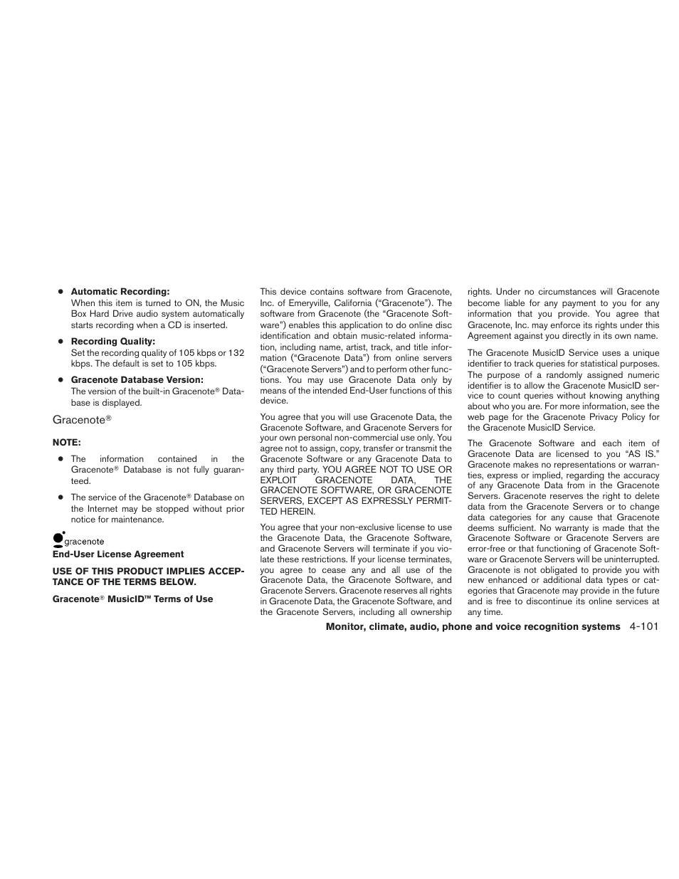 NISSAN 2010 Maxima User Manual | Page 262 / 458