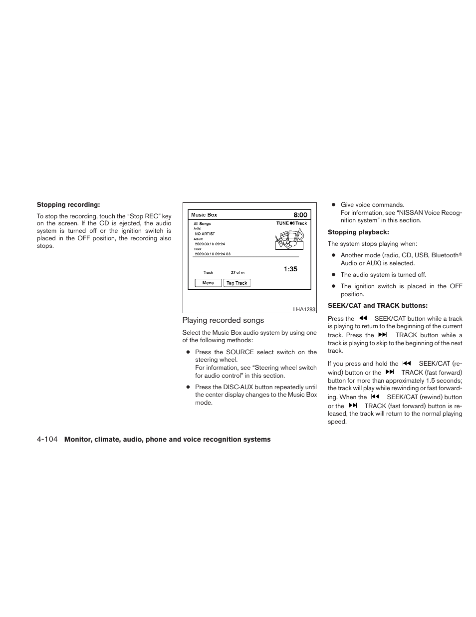 NISSAN 2010 Maxima User Manual | Page 265 / 458