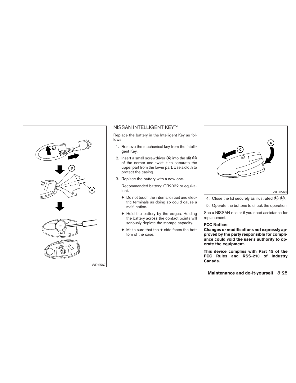 Nissan intelligent key™ -25 | NISSAN 2010 Maxima User Manual | Page 404 / 458