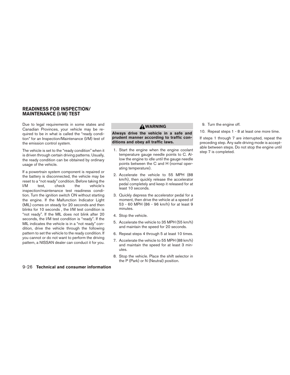 NISSAN 2010 Maxima User Manual | Page 447 / 458