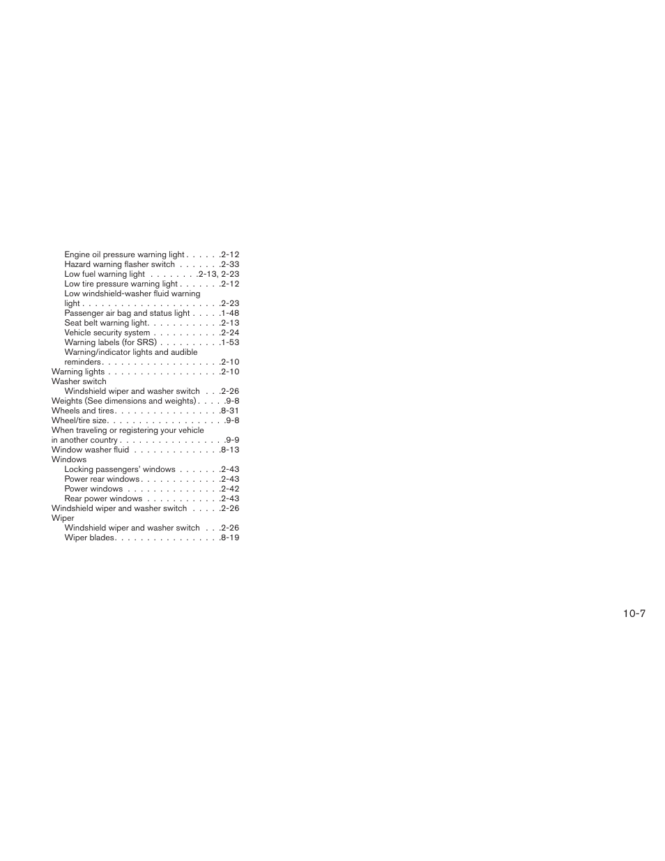 NISSAN 2010 Maxima User Manual | Page 456 / 458