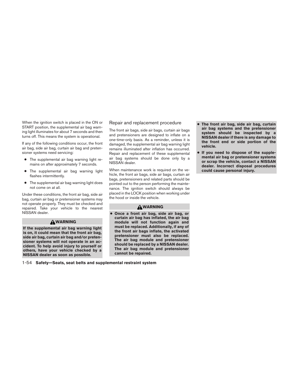 NISSAN 2010 Maxima User Manual | Page 71 / 458