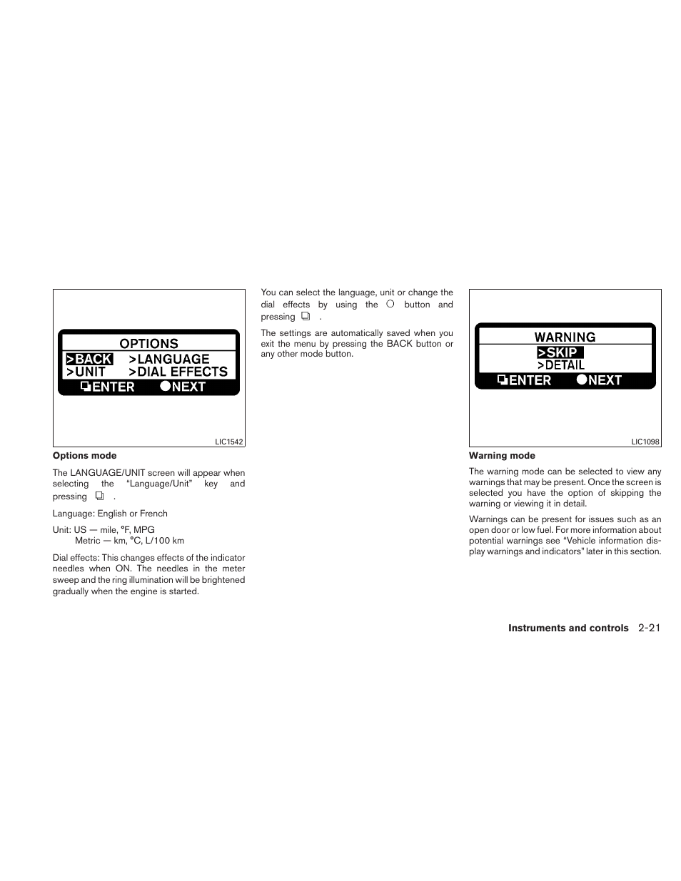 NISSAN 2010 Maxima User Manual | Page 94 / 458