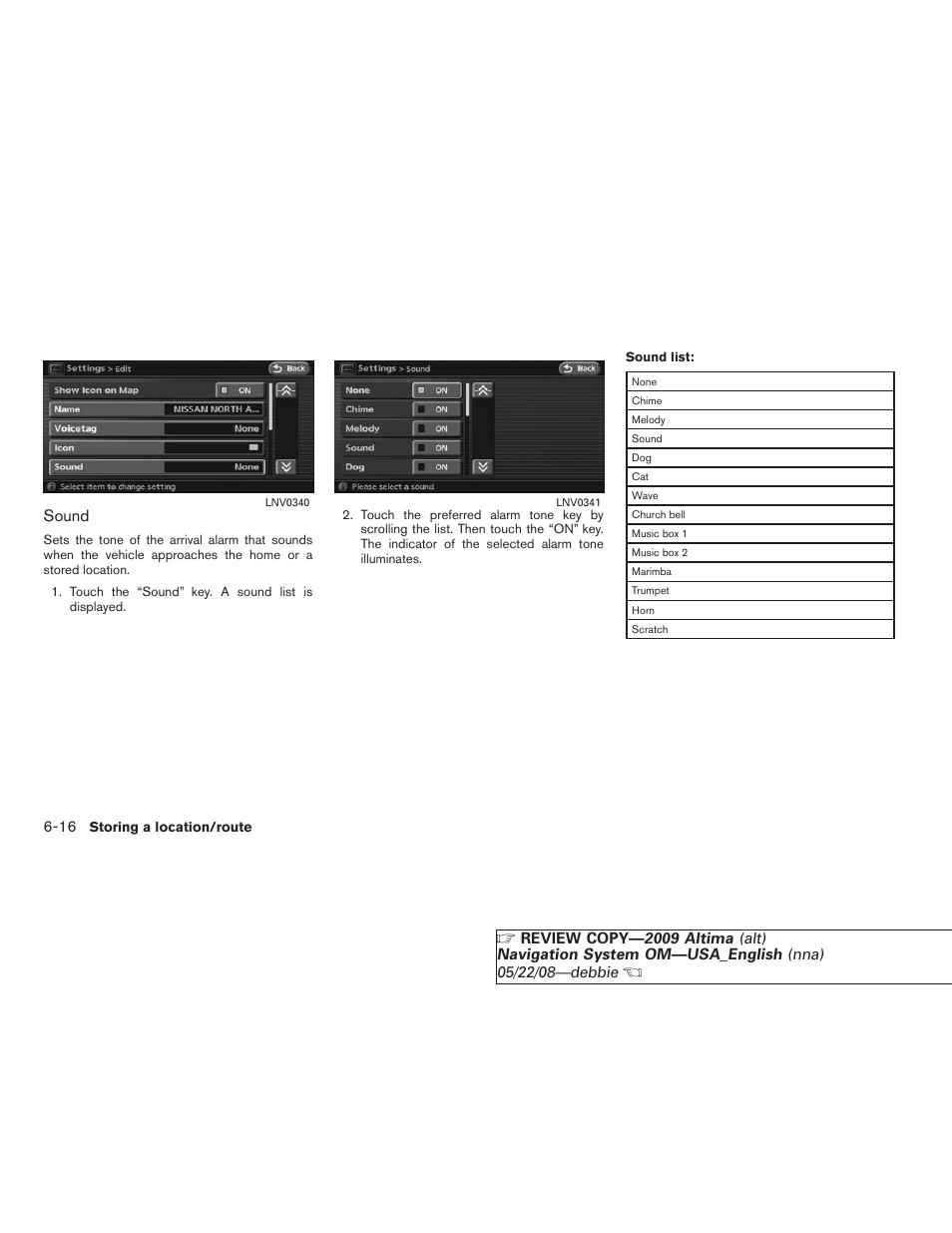 Sound | NISSAN 2009 Altima Coupe User Manual | Page 151 / 238