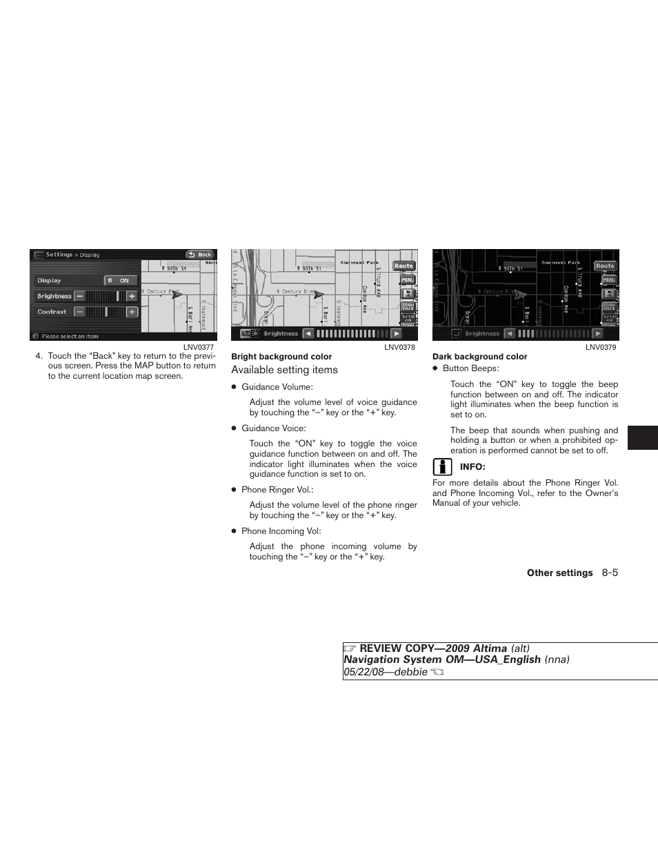 NISSAN 2009 Altima Coupe User Manual | Page 180 / 238