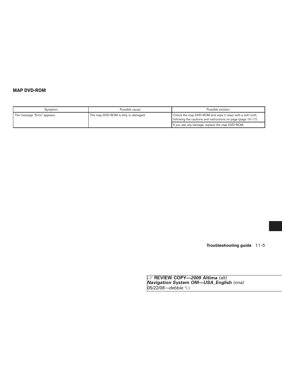 Map dvd-rom -5 | NISSAN 2009 Altima Coupe User Manual | Page 222 / 238