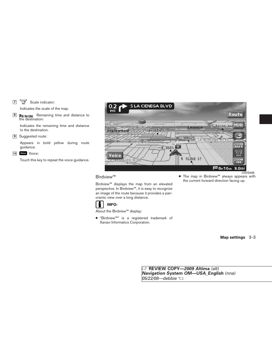 Birdview™ -3 | NISSAN 2009 Altima Coupe User Manual | Page 48 / 238