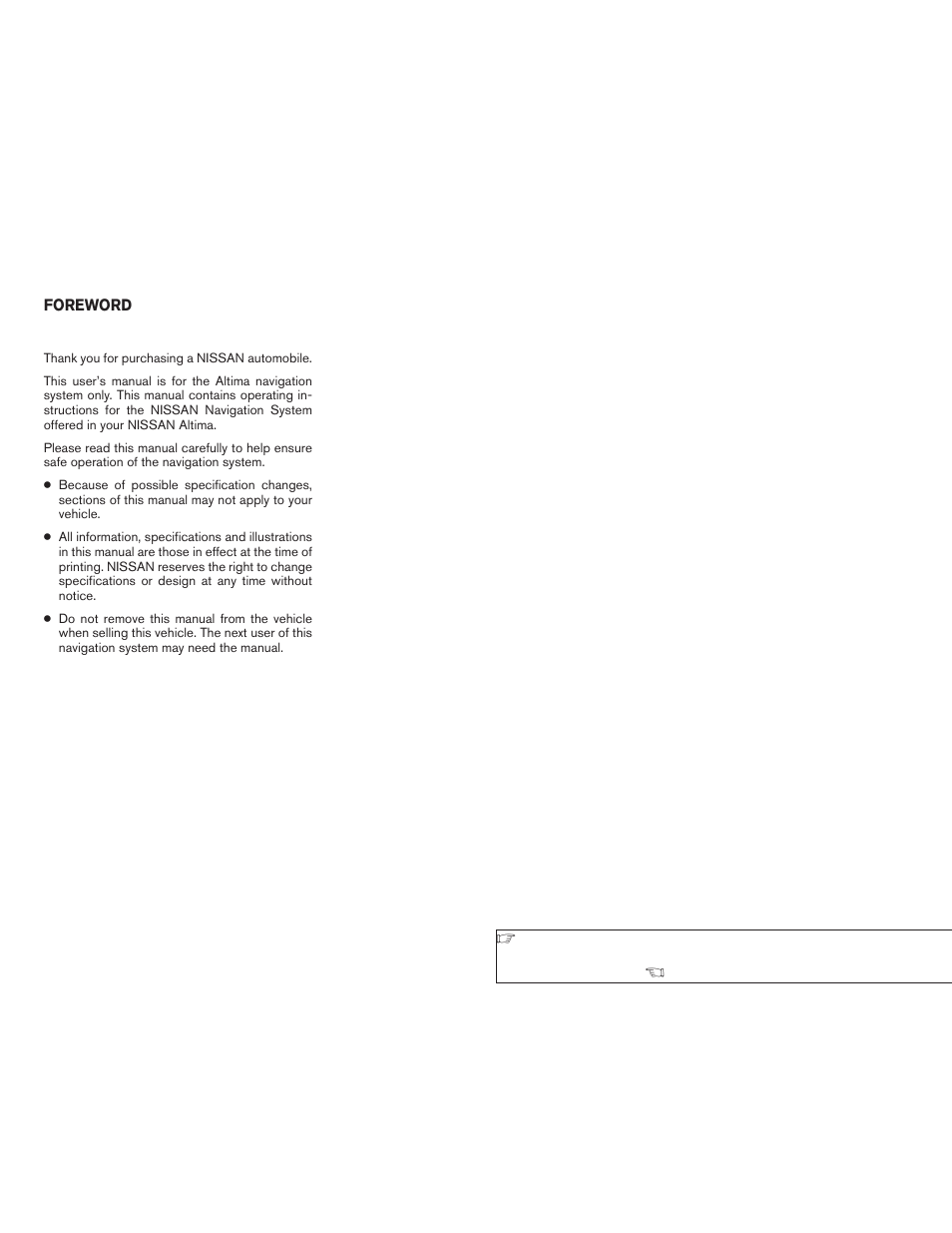 NISSAN 2008 Altima Sedan User Manual | 237 pages