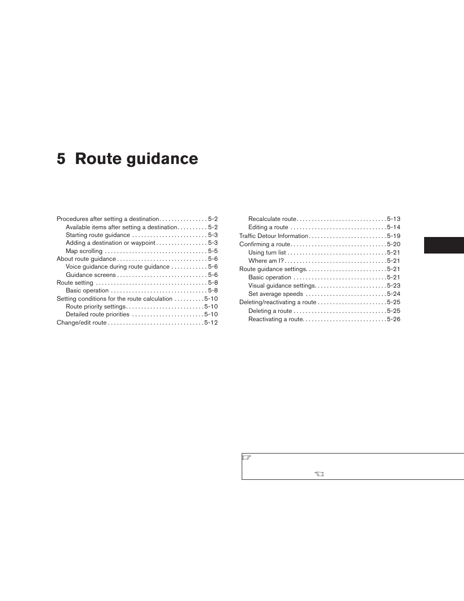Route guidance, 5 route guidance | NISSAN 2008 Altima Sedan User Manual | Page 107 / 237