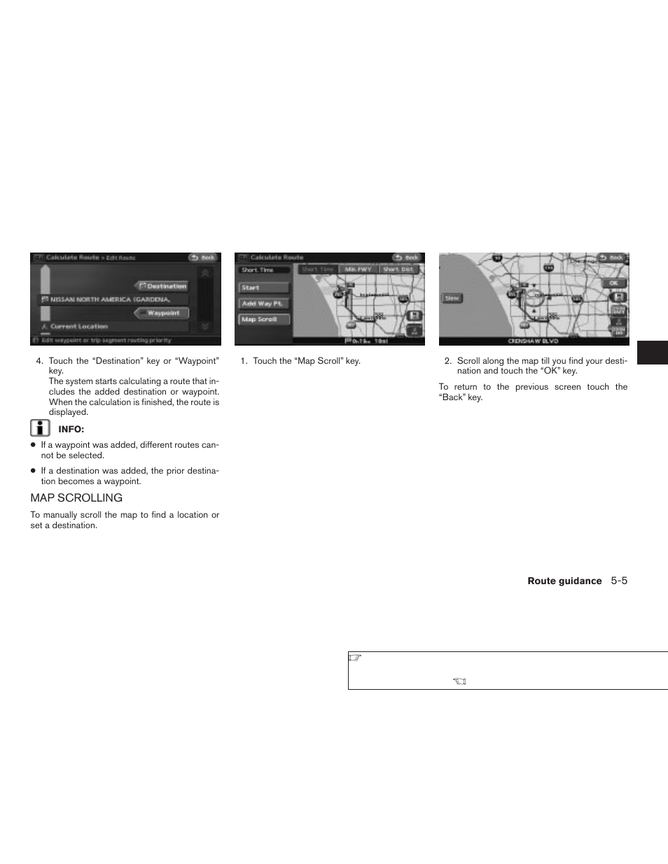 Map scrolling -5 | NISSAN 2008 Altima Sedan User Manual | Page 111 / 237