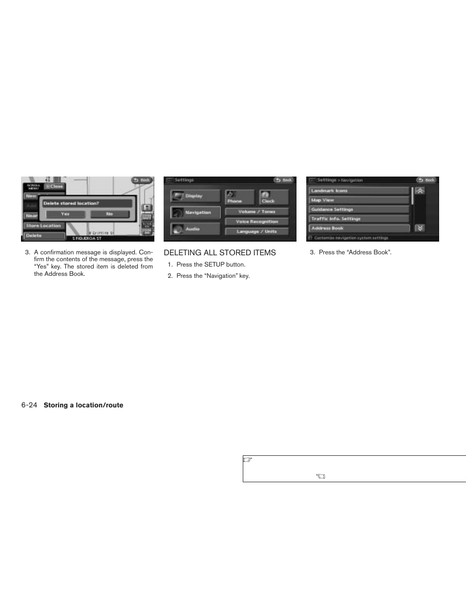 Deleting all stored items -24 | NISSAN 2008 Altima Sedan User Manual | Page 156 / 237