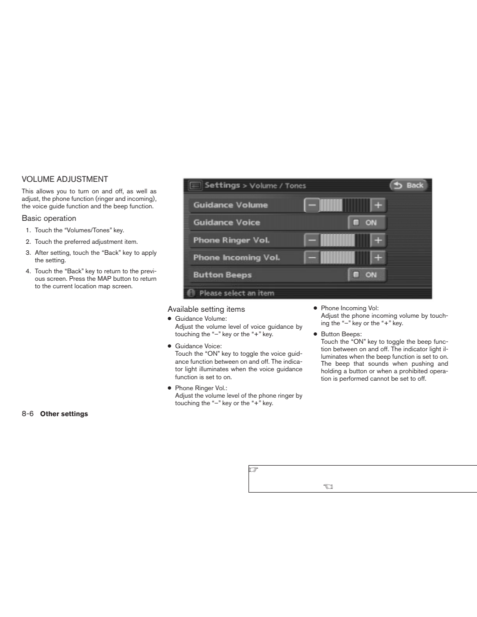 Volume adjustment -6 | NISSAN 2008 Altima Sedan User Manual | Page 178 / 237