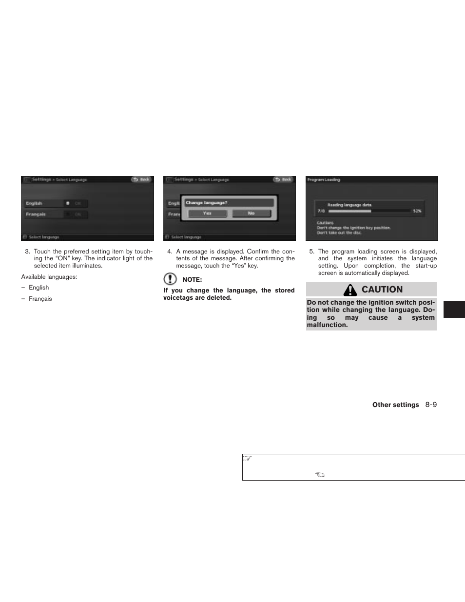 Caution | NISSAN 2008 Altima Sedan User Manual | Page 181 / 237