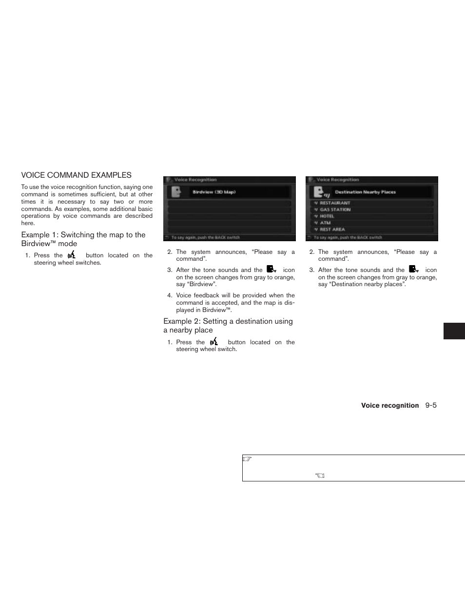 Voice command examples -5 | NISSAN 2008 Altima Sedan User Manual | Page 191 / 237