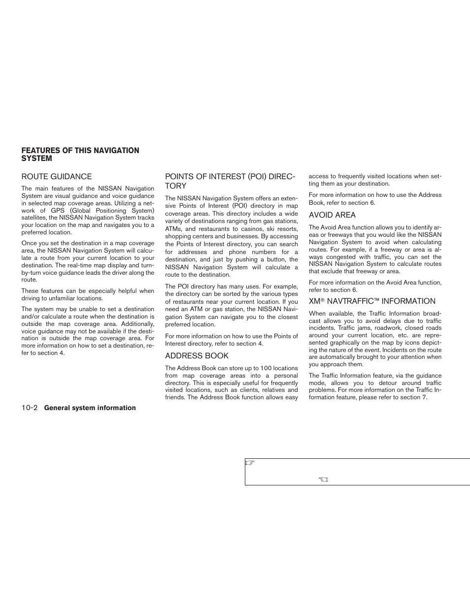 Features of this navigation system -2, Navtraffic™ information -2 | NISSAN 2008 Altima Sedan User Manual | Page 198 / 237