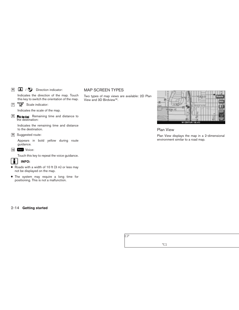 Map screen types -14 | NISSAN 2008 Altima Sedan User Manual | Page 20 / 237