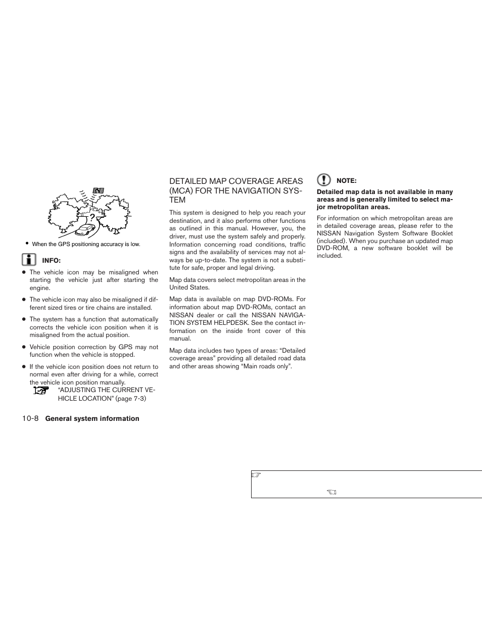 Detailed map coverage areas (mca) for the, Navigation system -8 | NISSAN 2008 Altima Sedan User Manual | Page 204 / 237
