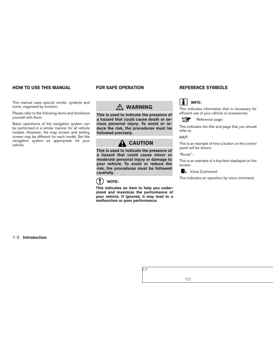 Warning, Caution | NISSAN 2008 Altima Sedan User Manual | Page 4 / 237
