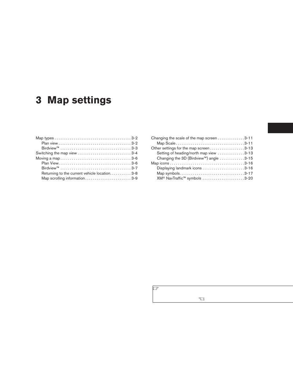 Map settings, 3 map settings | NISSAN 2008 Altima Sedan User Manual | Page 45 / 237