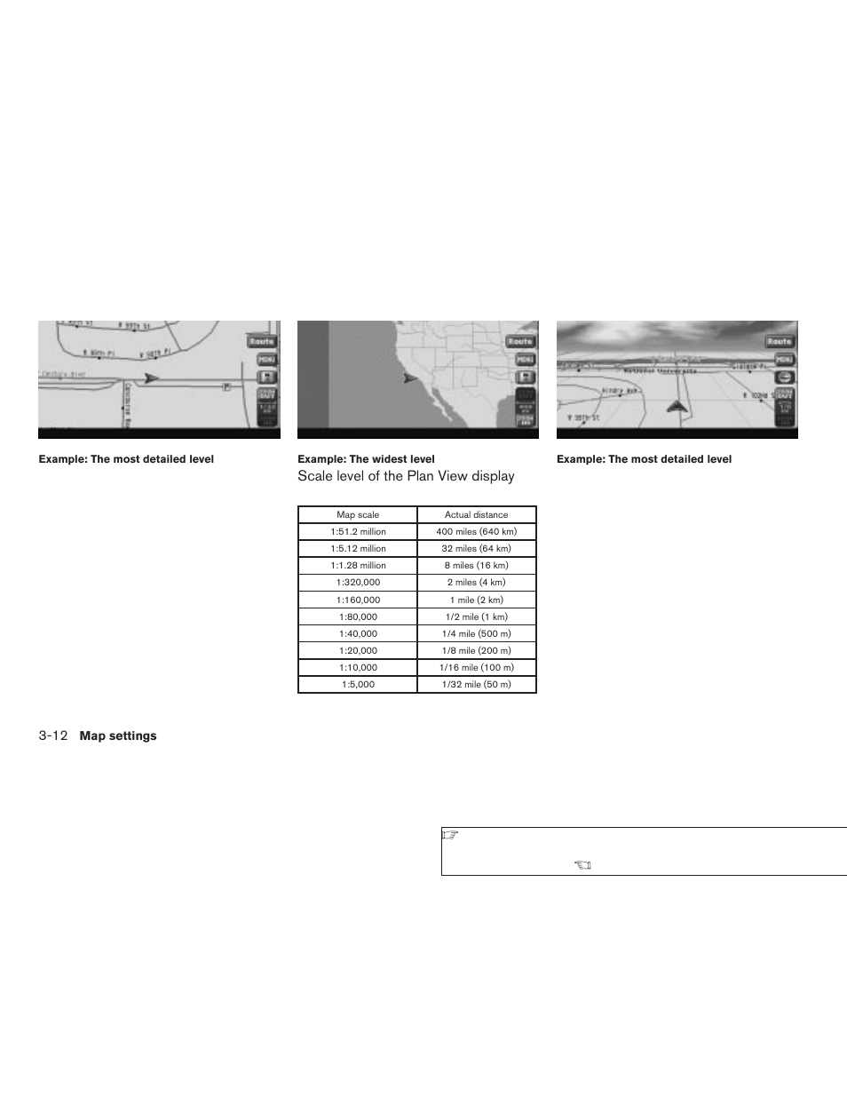 Scale level of the plan view display | NISSAN 2008 Altima Sedan User Manual | Page 56 / 237
