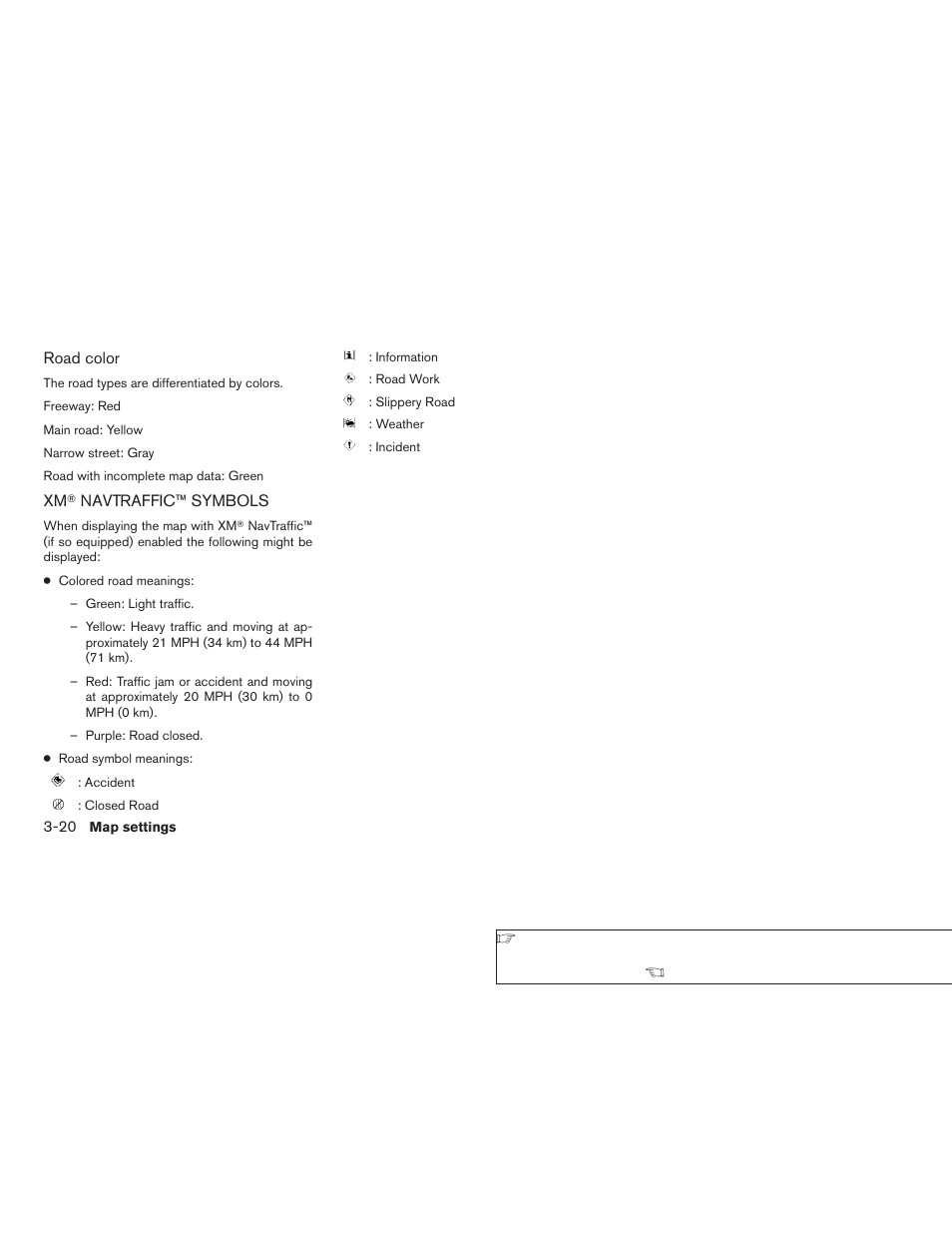 Navtraffic™ symbols -20 | NISSAN 2008 Altima Sedan User Manual | Page 64 / 237