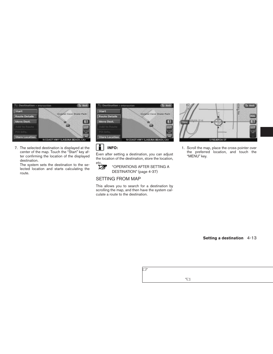 Setting from map -13 | NISSAN 2008 Altima Sedan User Manual | Page 77 / 237