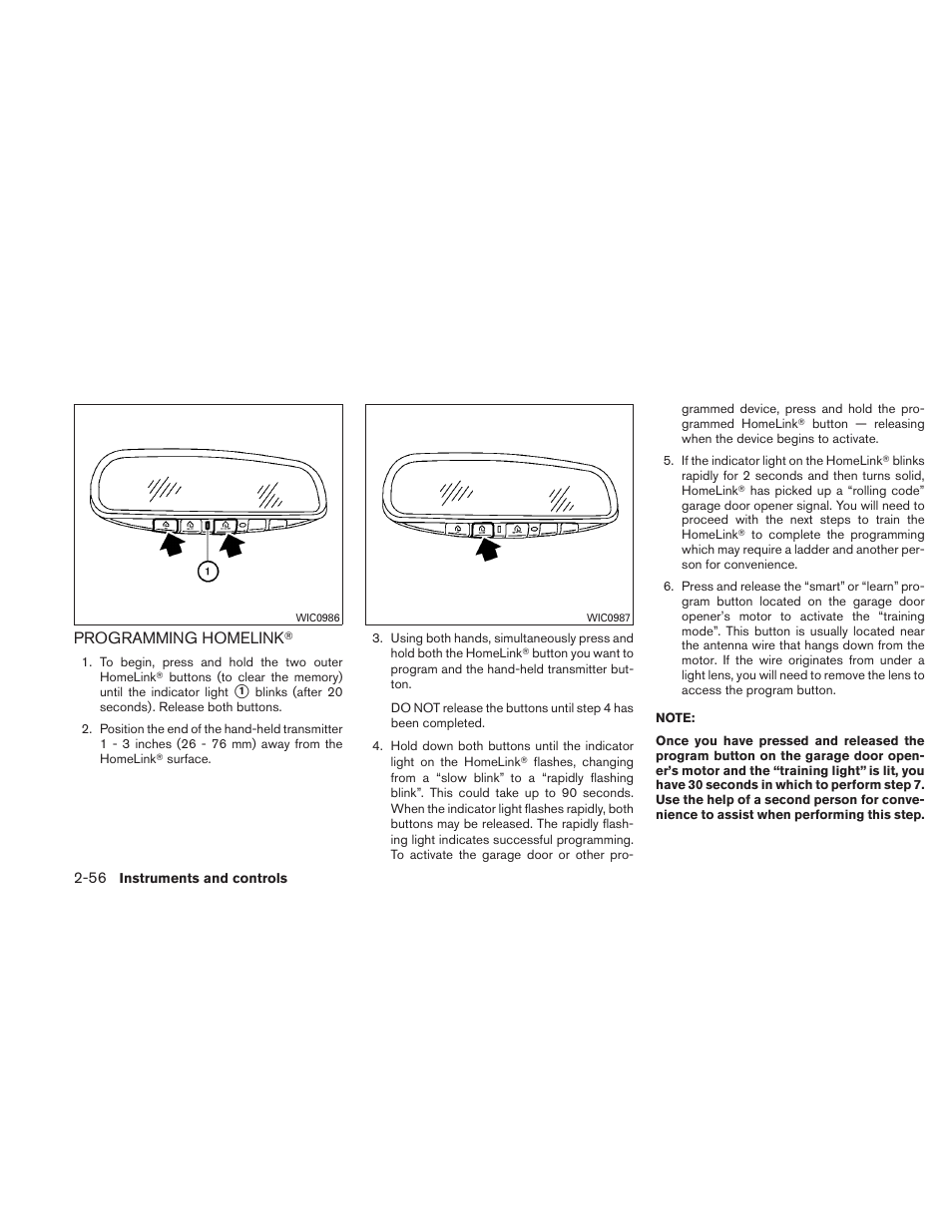 Programming homelink | NISSAN TITAN 2010 User Manual | Page 136 / 407