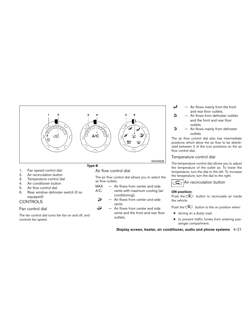 Controls -21 | NISSAN TITAN 2010 User Manual | Page 187 / 407