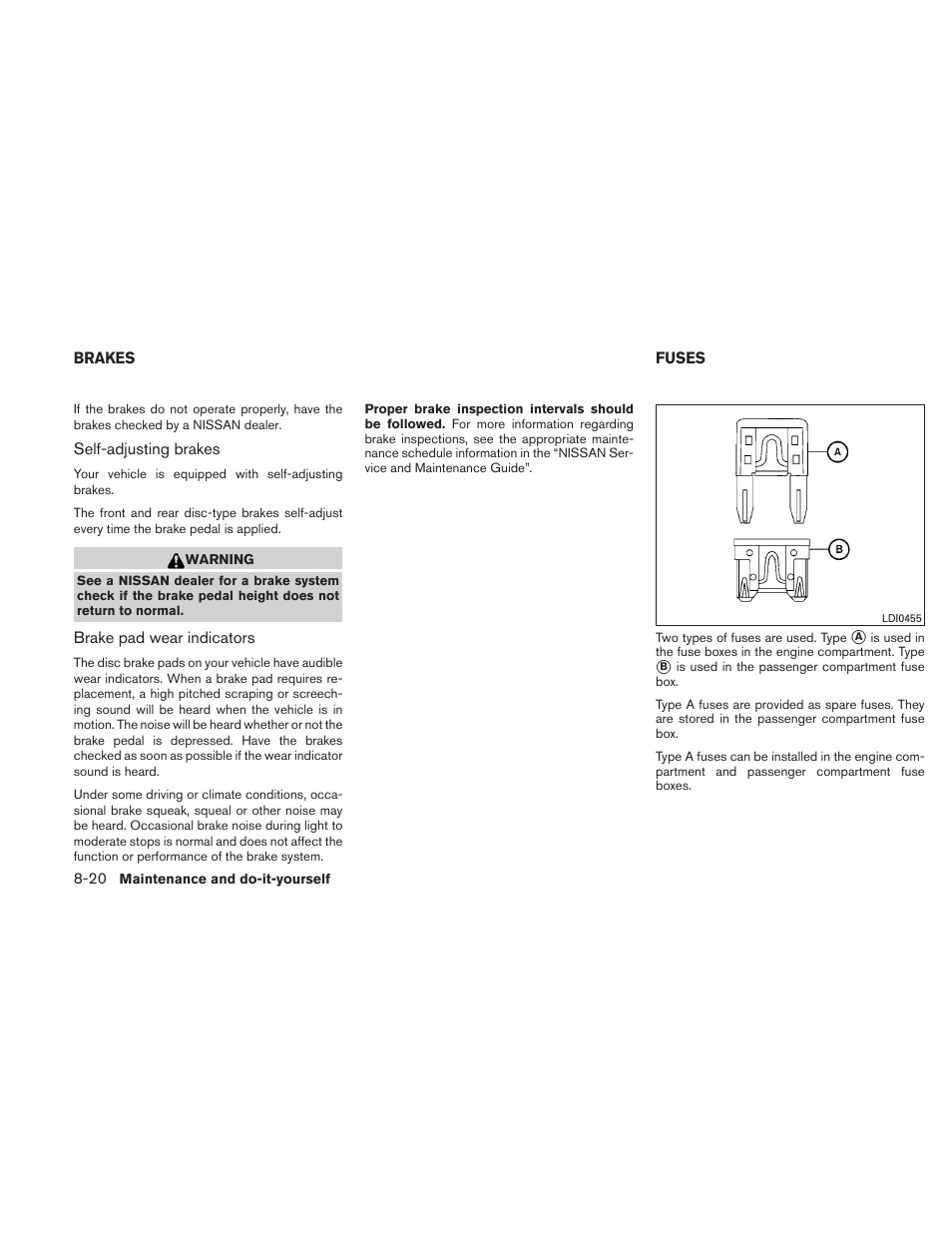 Brakes -20 fuses -20 | NISSAN TITAN 2010 User Manual | Page 328 / 407