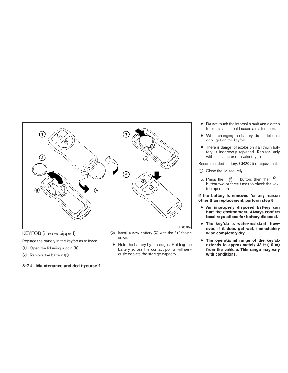 Keyfob (if so equipped) -24 | NISSAN TITAN 2010 User Manual | Page 332 / 407