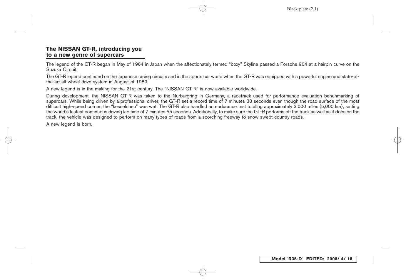NISSAN R35-D User Manual | 311 pages