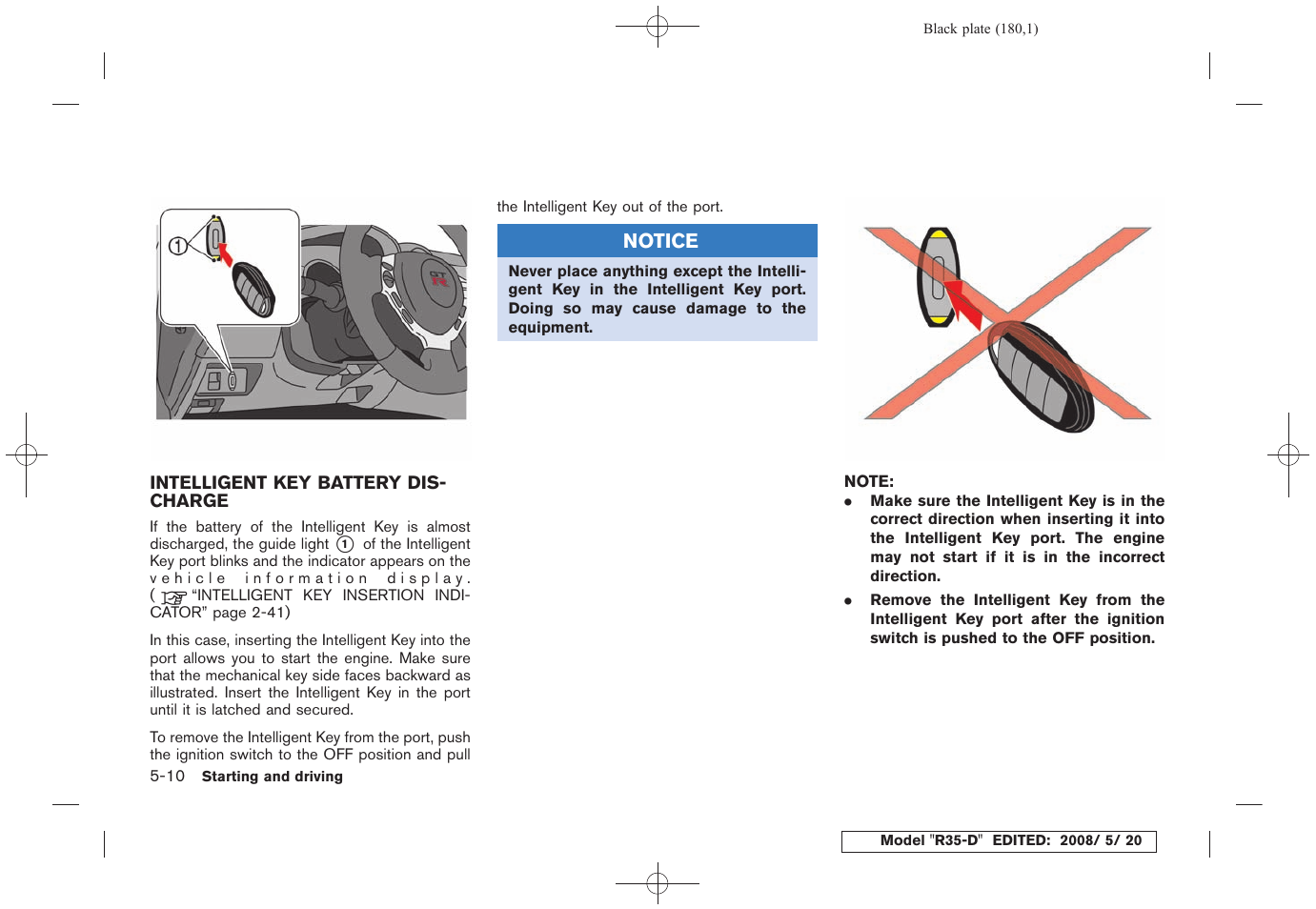 Intelligent key battery discharge -10 | NISSAN R35-D User Manual | Page 185 / 311
