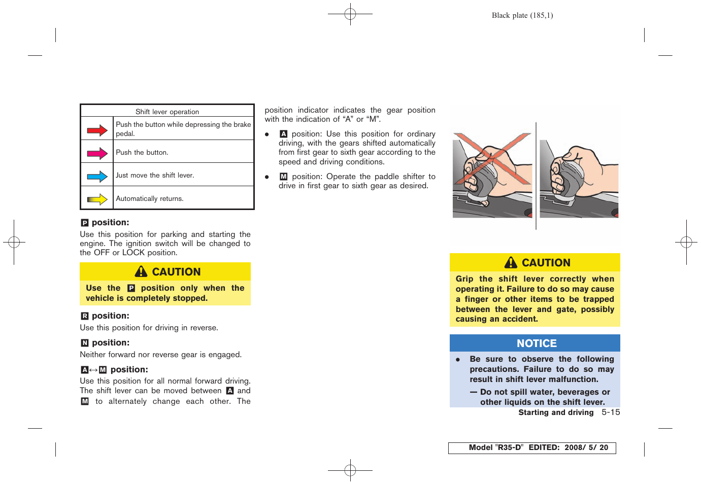 NISSAN R35-D User Manual | Page 190 / 311