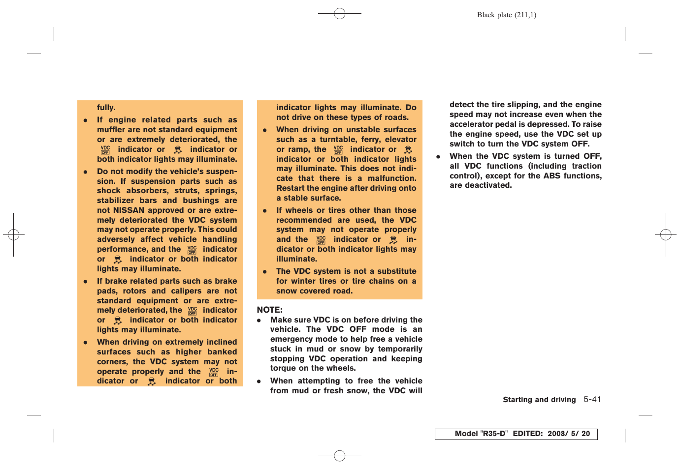 NISSAN R35-D User Manual | Page 216 / 311