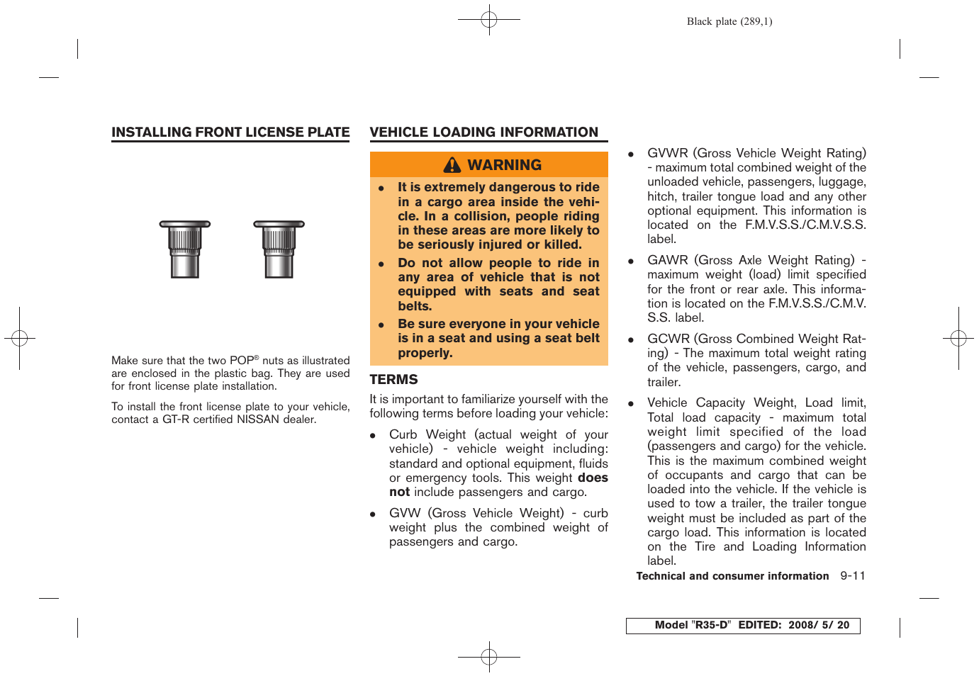 Terms -11 | NISSAN R35-D User Manual | Page 294 / 311