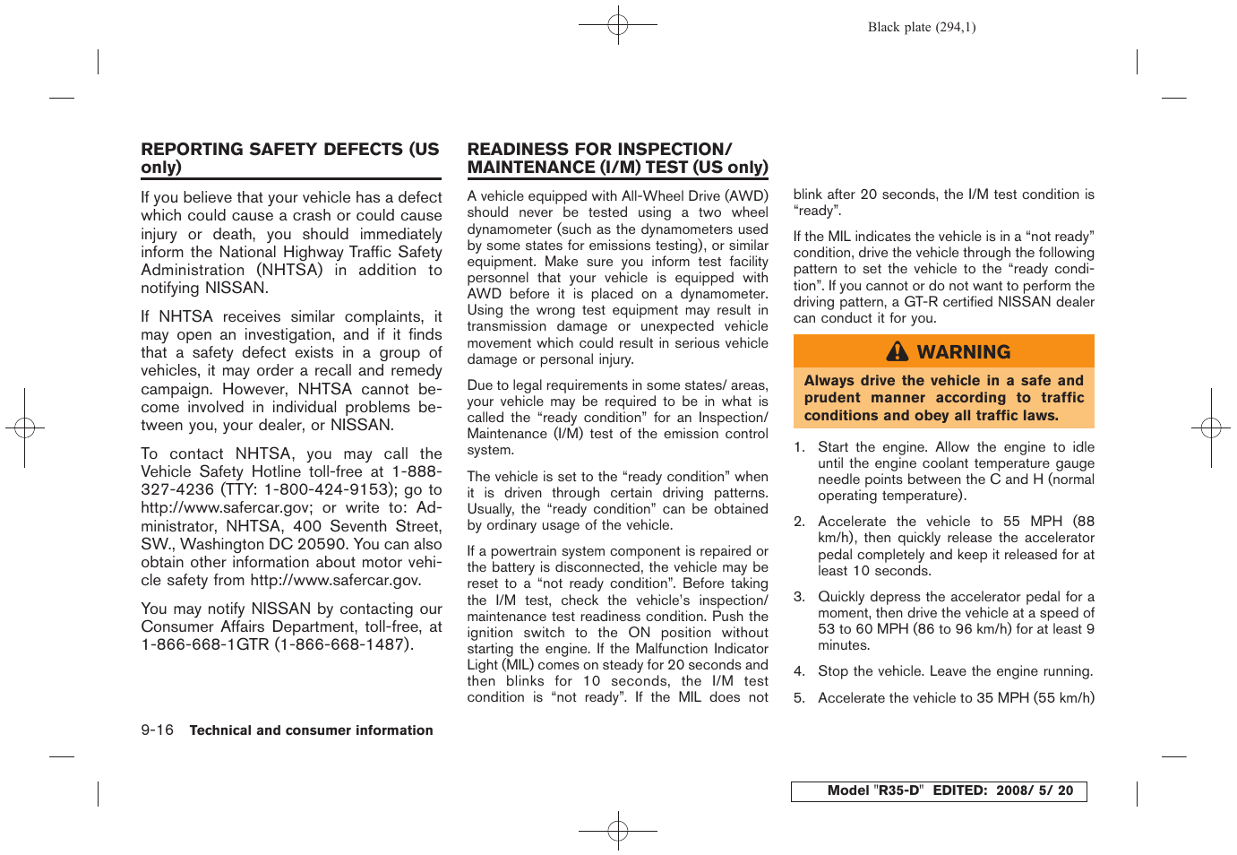 NISSAN R35-D User Manual | Page 299 / 311