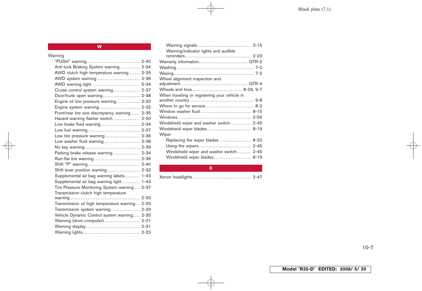 NISSAN R35-D User Manual | Page 310 / 311