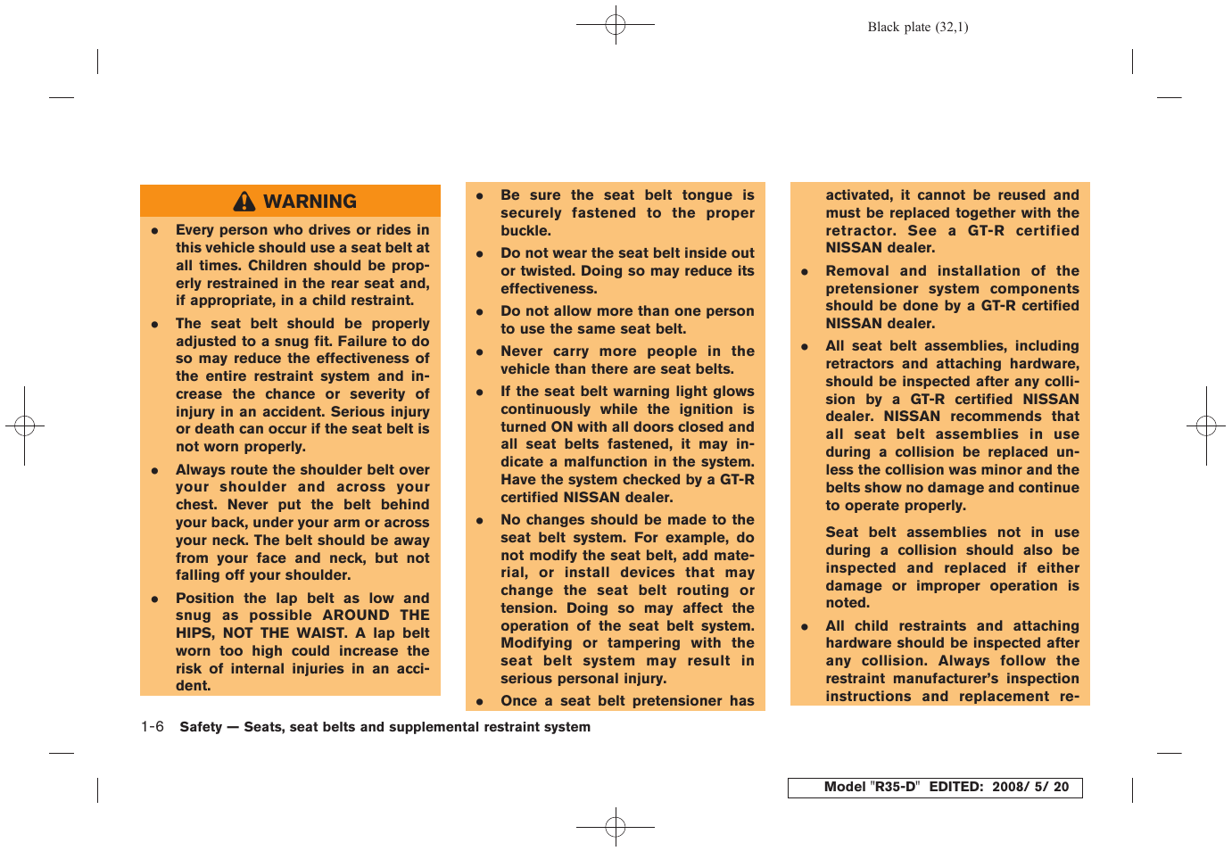 NISSAN R35-D User Manual | Page 37 / 311