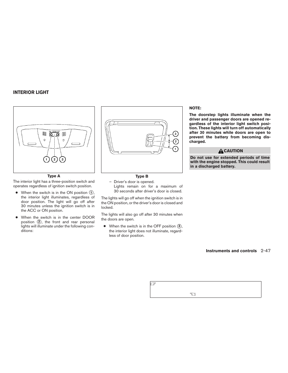 Interior light -47 | NISSAN 2008 Altima Coupe User Manual | Page 125 / 368