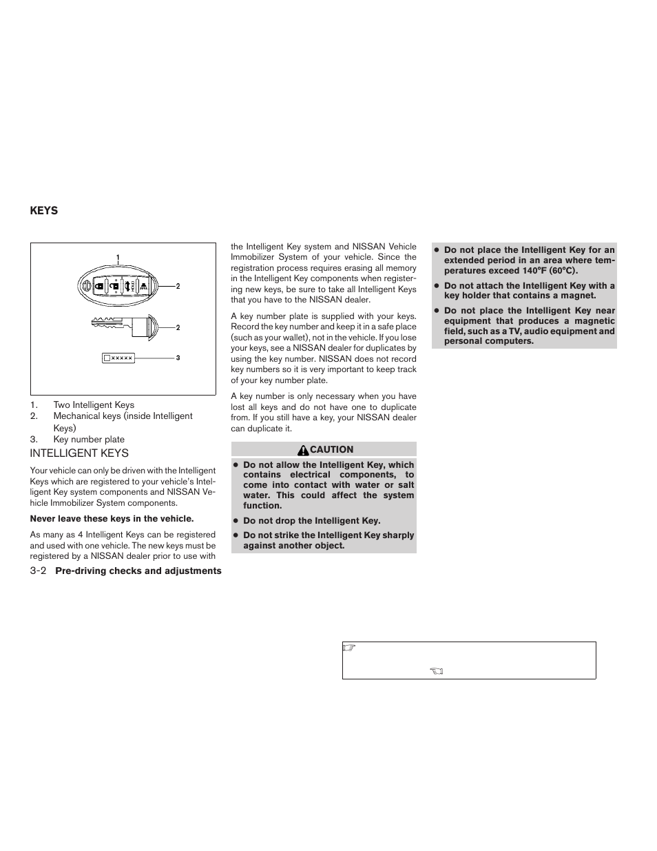 Keys -2, Intelligent keys -2 | NISSAN 2008 Altima Coupe User Manual | Page 134 / 368