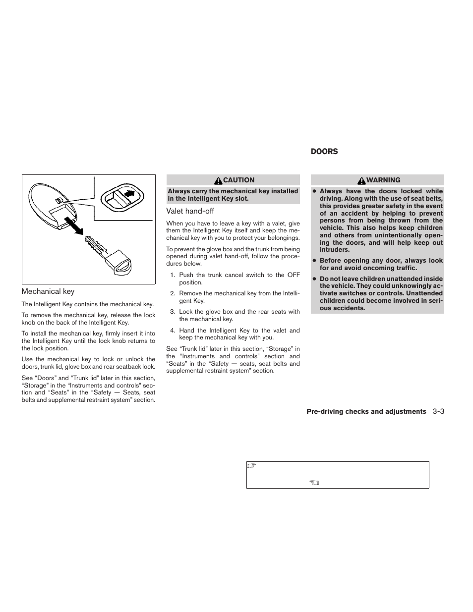 Doors -3 | NISSAN 2008 Altima Coupe User Manual | Page 135 / 368