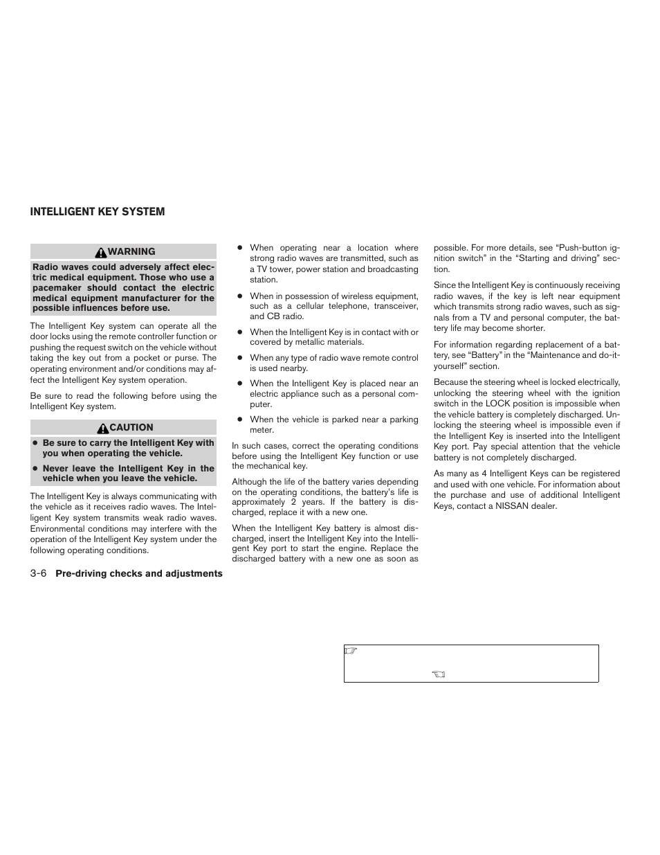 Intelligent key system -6 | NISSAN 2008 Altima Coupe User Manual | Page 138 / 368