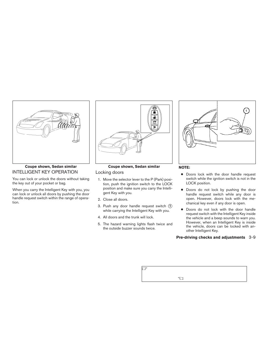 Intelligent key operation -9 | NISSAN 2008 Altima Coupe User Manual | Page 141 / 368