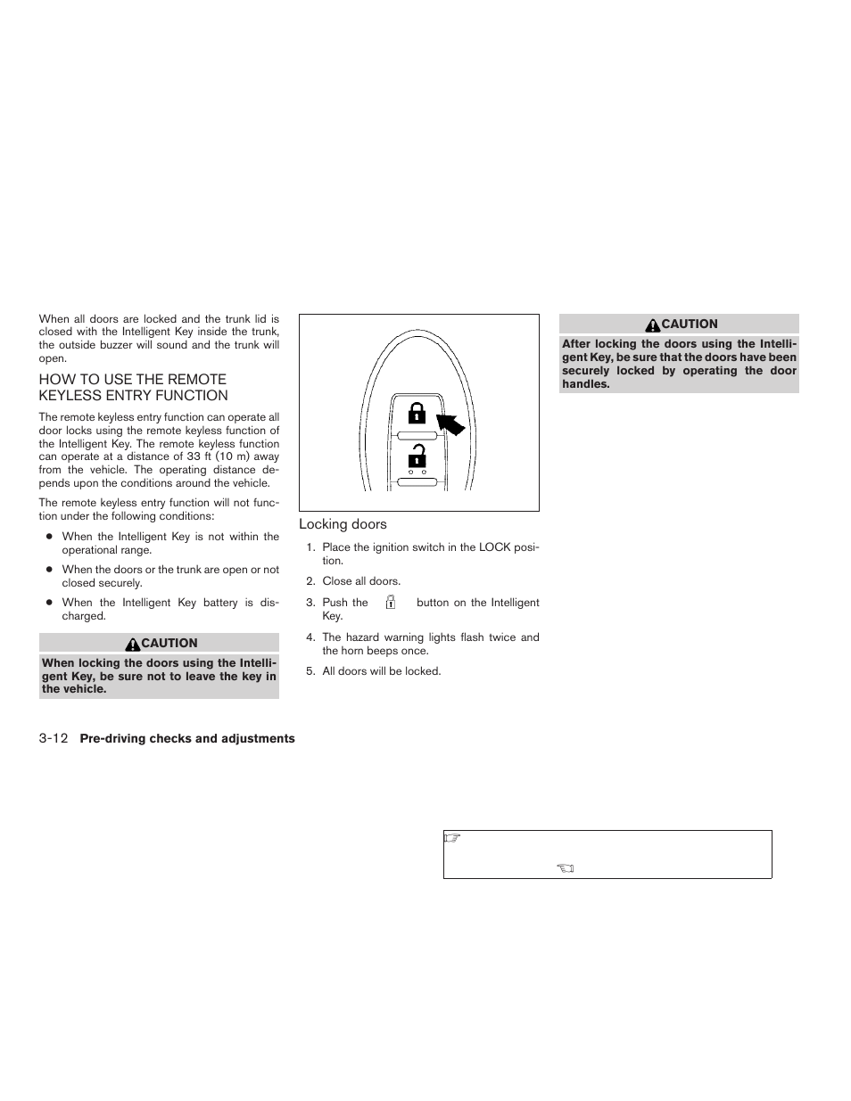 How to use the remote keyless entry, Function -12 | NISSAN 2008 Altima Coupe User Manual | Page 144 / 368