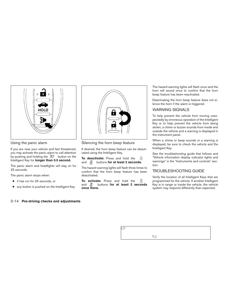 Warning signals -14 troubleshooting guide -14 | NISSAN 2008 Altima Coupe User Manual | Page 146 / 368