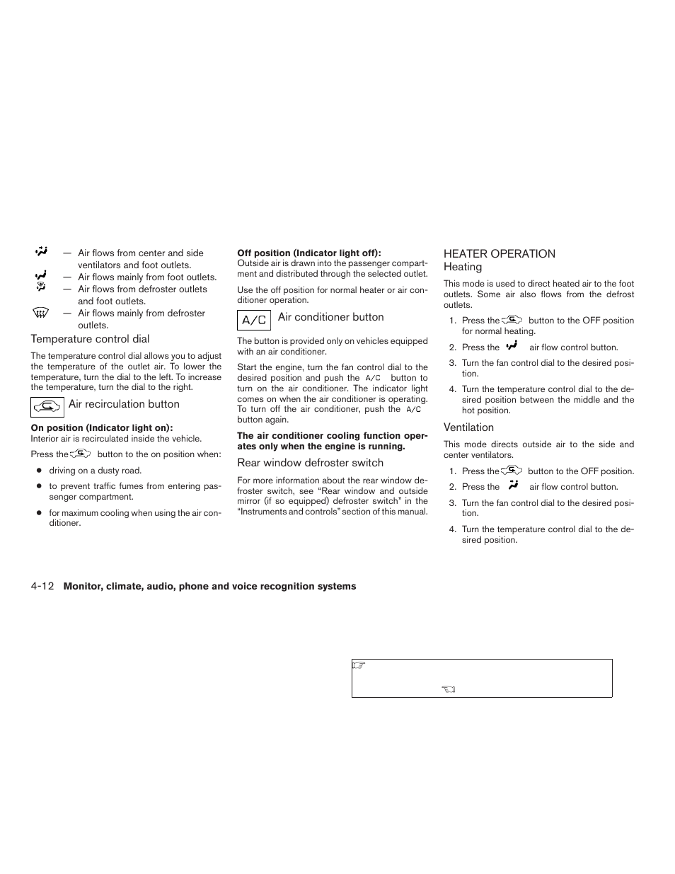 Heater operation -12 | NISSAN 2008 Altima Coupe User Manual | Page 168 / 368