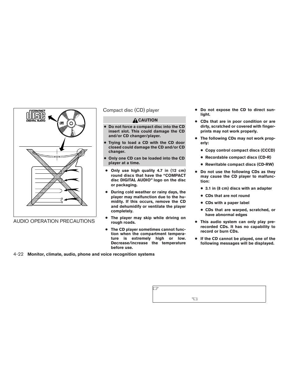 Audio operation precautions -22 | NISSAN 2008 Altima Coupe User Manual | Page 178 / 368