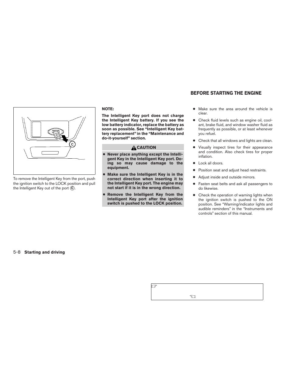 Before starting the engine -8 | NISSAN 2008 Altima Coupe User Manual | Page 238 / 368