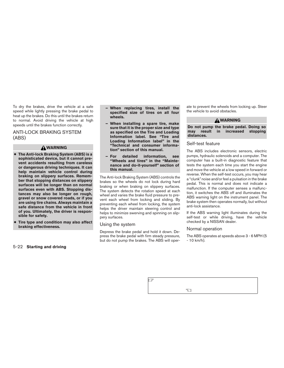 Anti-lock braking system (abs) -22 | NISSAN 2008 Altima Coupe User Manual | Page 252 / 368