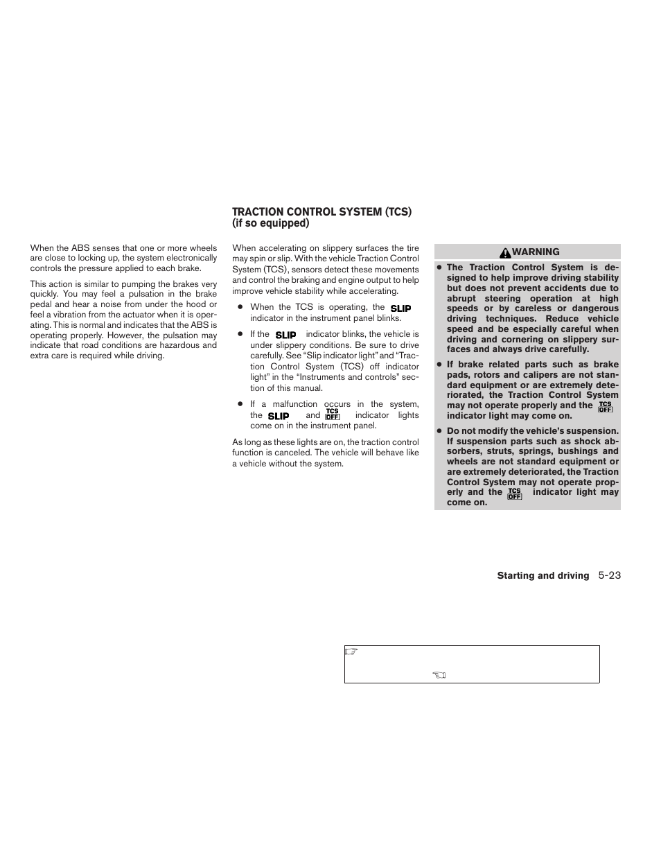 Traction control system (tcs) (if so equipped) -23 | NISSAN 2008 Altima Coupe User Manual | Page 253 / 368